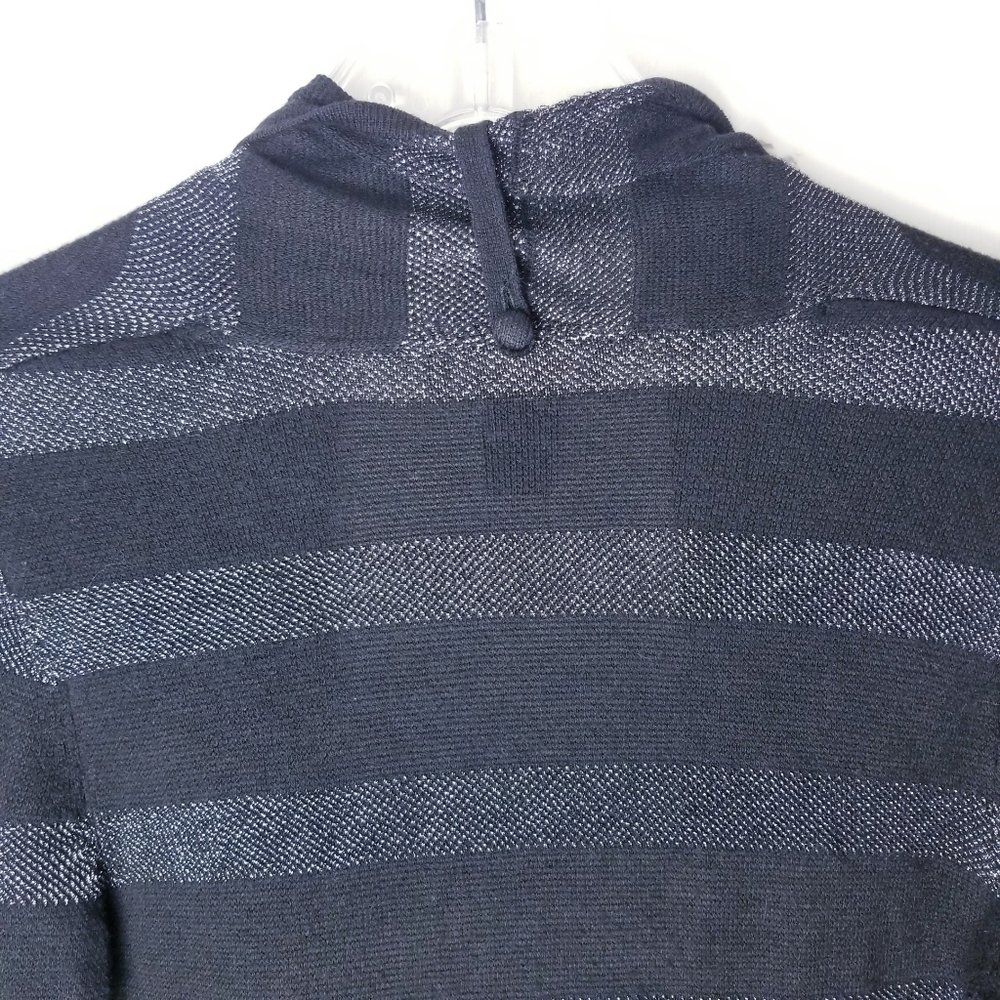 White House Black Market Cardigan Women Size XS Shimmer Stripe Open Front - Picture 8 of 11
